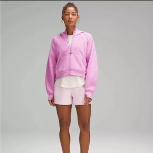 Lululemon Oversized Half Zip Scuba Hoodie in Dahlia Mauve